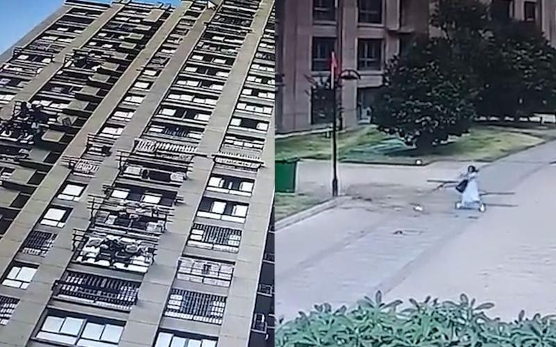 新澳门2025年正版免费和天降花盆砸路人脚边与花盆坠落将人砸死